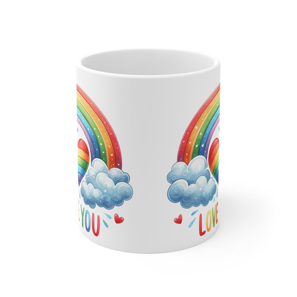 Rainbow love mug 11oz - Unique Designs By C&K