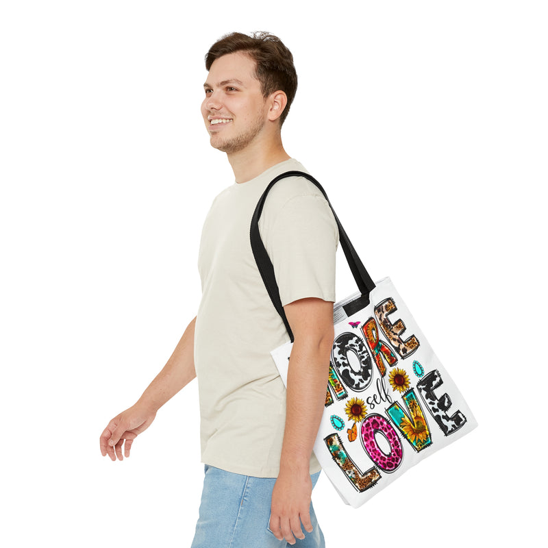 More self love Tote Bag (AOP) - Unique Designs By C&K