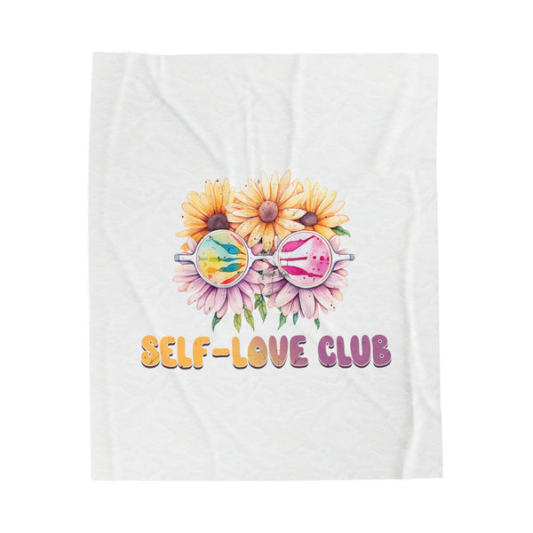 Self love club Velveteen Plush Blanket - Unique Designs By C&K