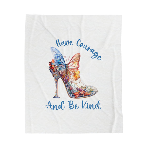Comfy and Soft Plush Blanket with Butterfly and Shoe Design - Spread Positivity and Self Love - Unique Designs By C&K