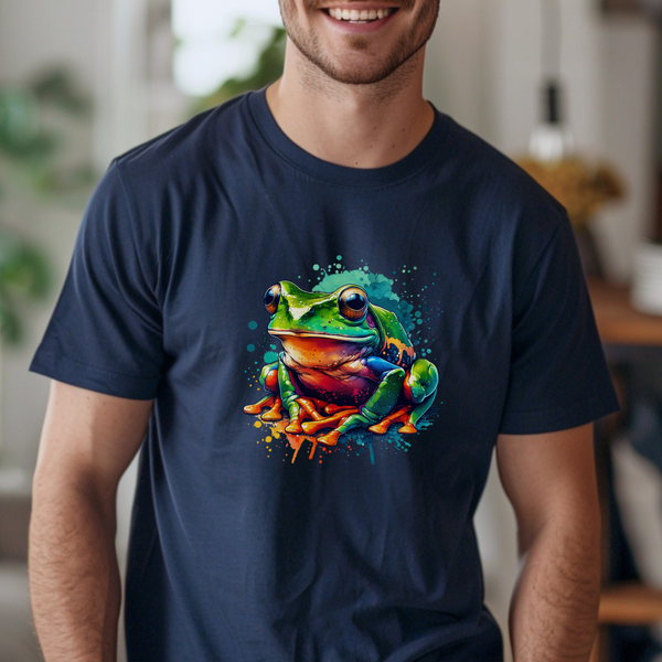 Tree frog graphic Cotton Tee adult t-shirt - Unique Designs By C&K