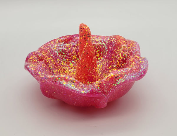 Pink flower ring dish - Unique Designs By C&K