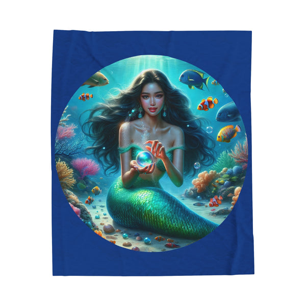 Enchanting mermaid Velveteen Plush Blanket - Unique Designs By C&K