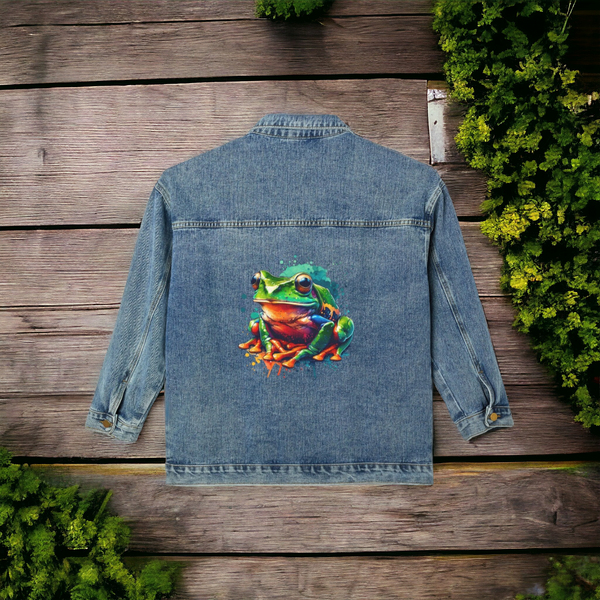 Tree Frog Women's Denim Jacket - Unique Designs By C&K