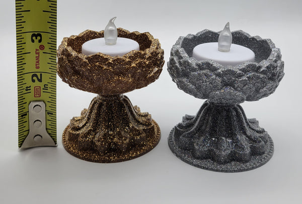 Glitter Pedestal Tealight holder - Unique Designs By C&K