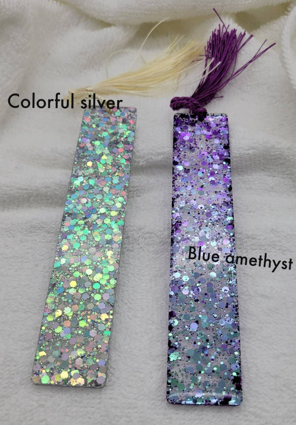 Color-shifting glitter resin bookmarks
